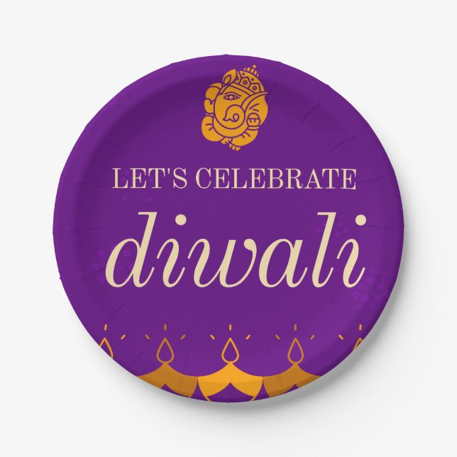 HAPPY DIWALI PARTY PAPER PLATE (Front)