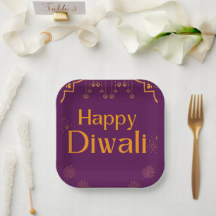 Happy Diwali Party Paper Plate