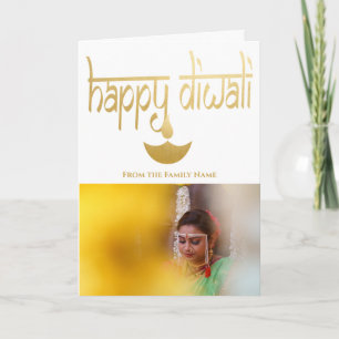 Happy Diwali Photo Personalised Card