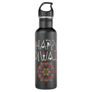 Happy Diwali Prosperity Deepavali Festival of Ligh 710 Ml Water Bottle