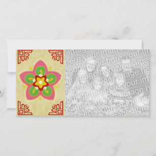 happy diwali rangoli photo card