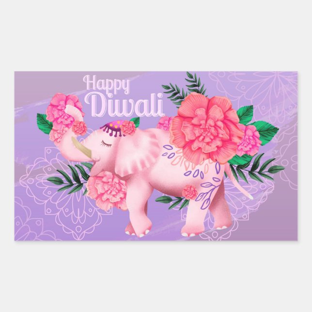 Happy Diwali   Rectangular Sticker (Front)