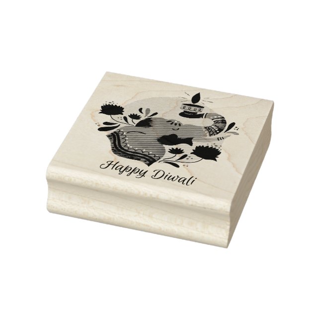 Happy Diwali  Rubber Stamp (Stamp)