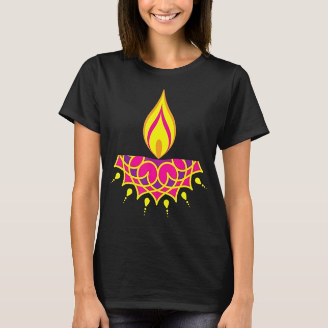 Happy Diwali Shubh Deepawali Festival of Lights T-Shirt (Front)