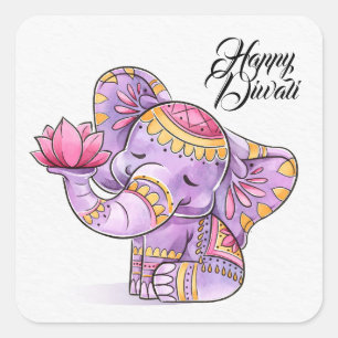 Happy Diwali Square Sticker