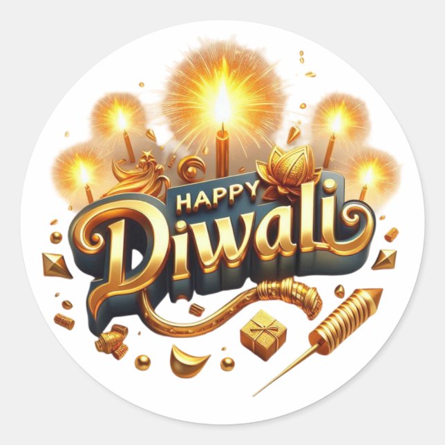 Happy Diwali sticker (Front)