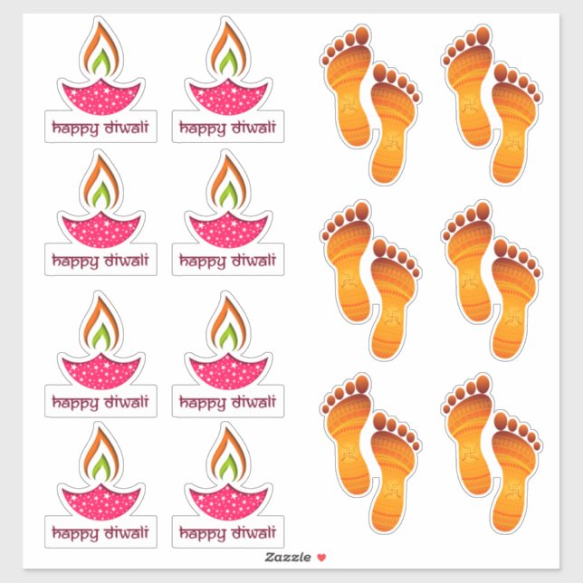 Happy Diwali sticker set (Sheet)