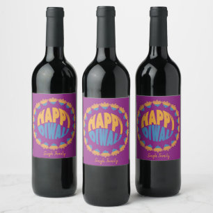 Happy Diwali  Wine Label