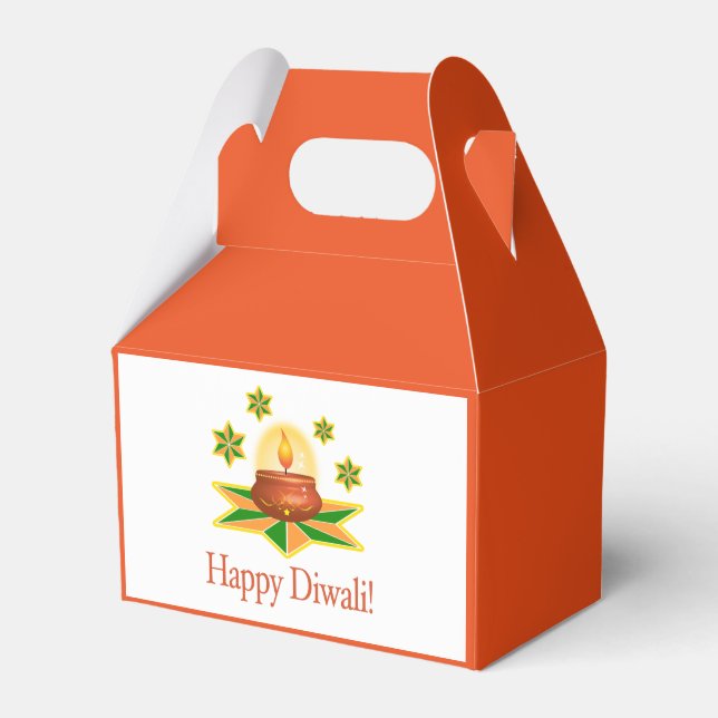 Happy Diwali with Lantern Favour Box (Front Side)