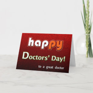 Happy Doctors' Bright And Colourful Thank You Card
