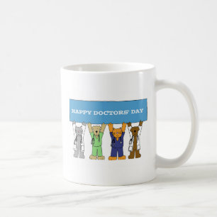 Happy Doctors' Day Cartoon Pets Coffee Mug