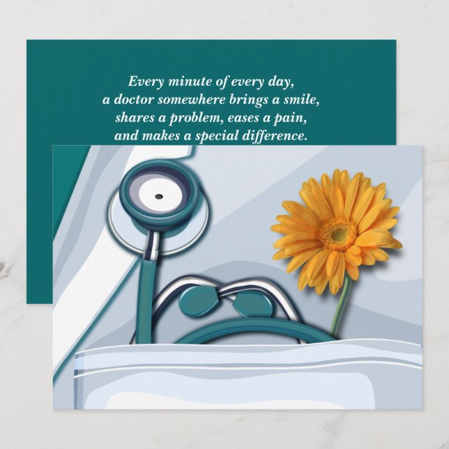 Happy Doctors' Day. Doctor Appreciation Custom  Card (Front/Back)
