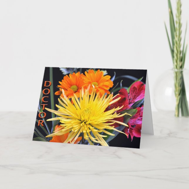 Happy Doctors' Day Floral Card (Front)