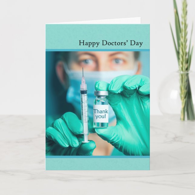 Happy Doctors Day Medical Professional With Syrine Holiday Card (Front)