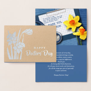 Happy Doctors' Day. Real Foil Luxury Cards