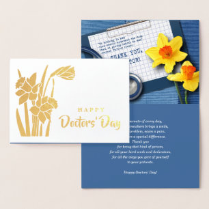 Happy Doctors' Day. Real Foil Luxury Cards