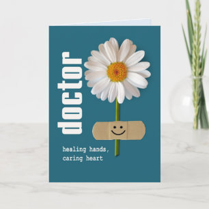 Happy Doctors' Day. Smiling Daisy Custom Card