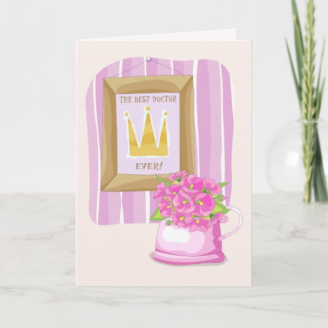 Happy Doctors' Day. Spring Flowers Card (Front)