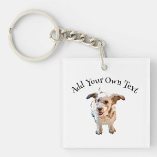 Happy Dog Acrylic Keychain