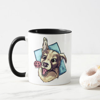 Happy dog and cookie mug