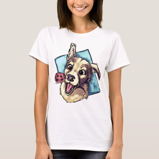 Happy dog and cookie T-Shirt (Front)
