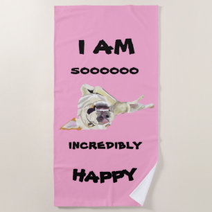 Happy Dog Beach Towel