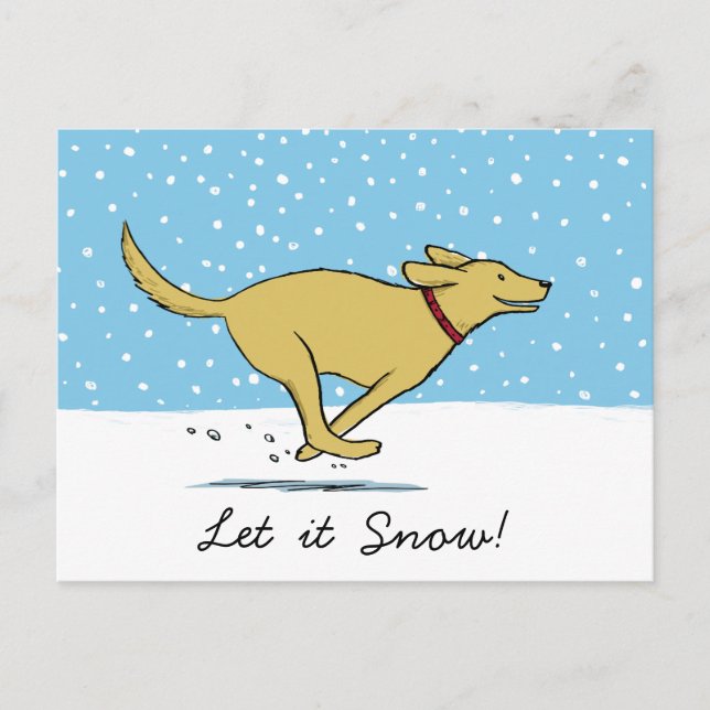 Happy Dog Christmas | Winter Holiday | Let it Snow (Front)