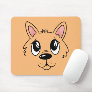 Happy Dog Face Mouse Mat