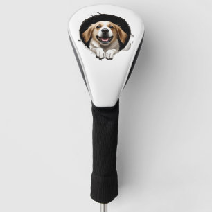 Happy dog golf head cover