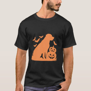 Happy Dog Halloween Costume Ghost Funny Dogs Bat P T-Shirt