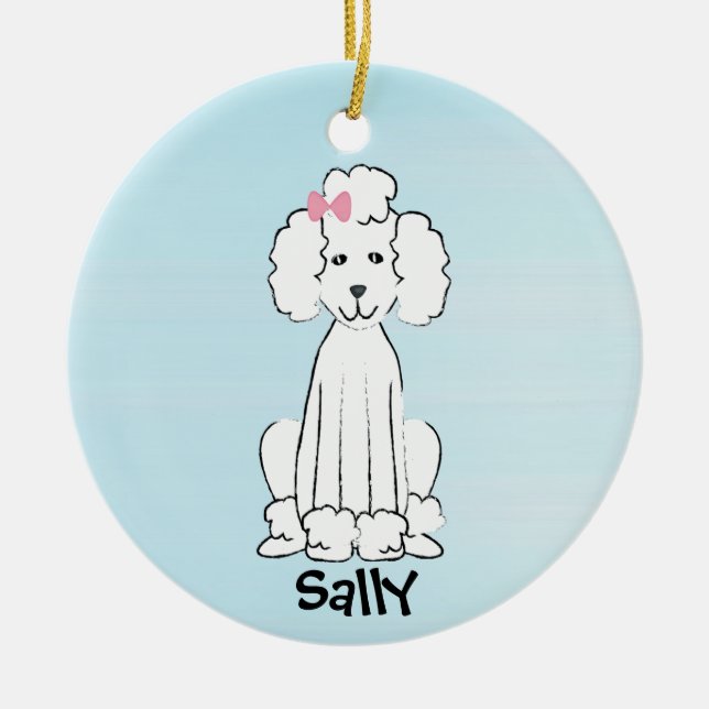 Happy Dog Holiday Ornament (Front)