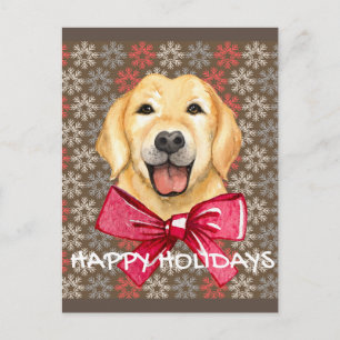 Happy Dog Holidays Holiday Postcard