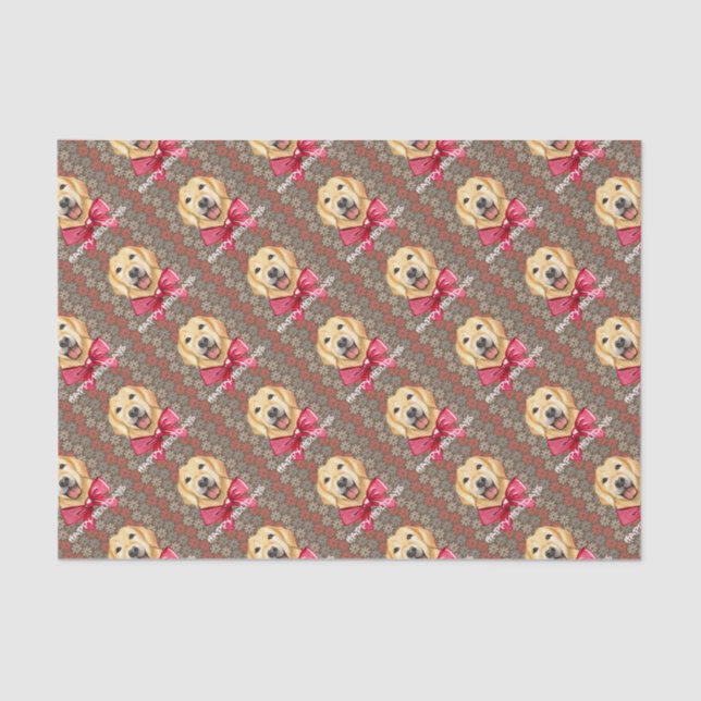 Happy Dog Holidays Tissue Paper (Front)