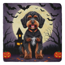 Happy Dog in Halloween Theme