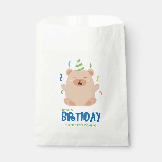 Happy Dog Kid's Birthday Party Favour Bags (Front)