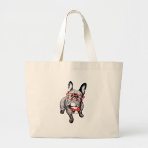 Happy Dog Large Tote Bag