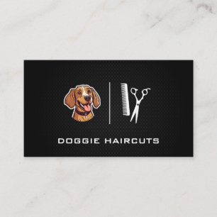 Happy Dog Logo   Groomer Tools Business Card
