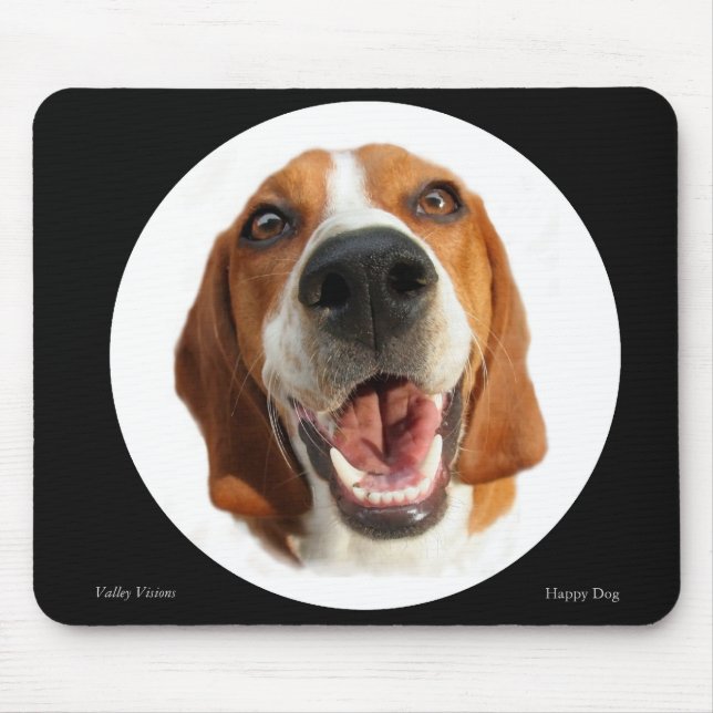 Happy Dog Mouse Mat (Front)
