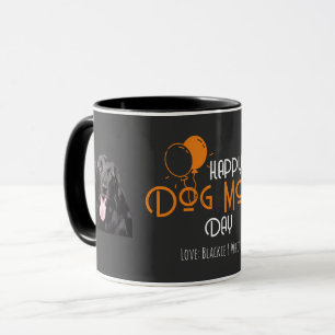 Happy Dog Mum’s Day with Orange Balloons & Puppies Mug