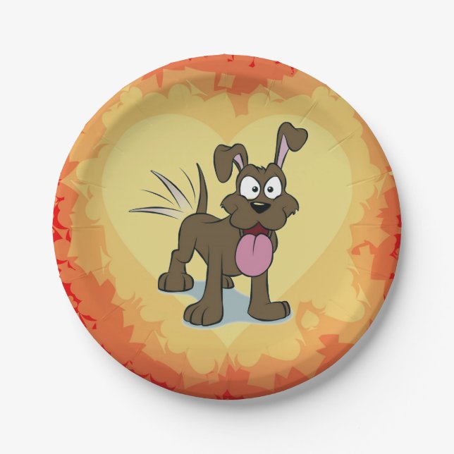 Happy Dog Paper Plate (Front)