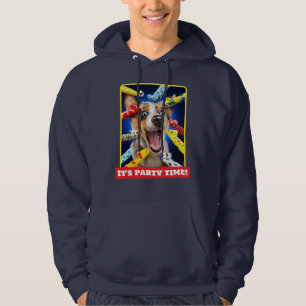 Happy Dog Party Blowers Hoodie