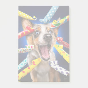 Happy Dog Party Blowers Post-it Notes