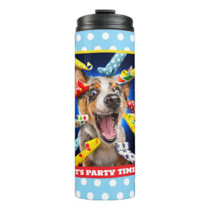 Happy Dog Party Blowers Thermal Tumbler
