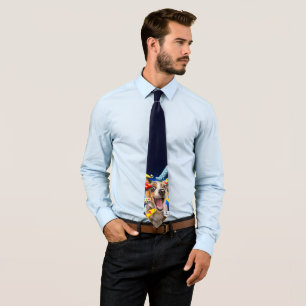 Happy Dog Party Blowers Tie