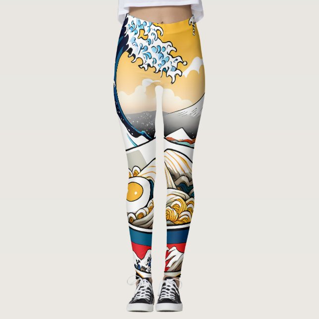 Happy Dog Portrait Leggings (Front)