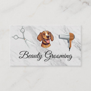 Happy Dog Scissors Blow Dryer Business Card