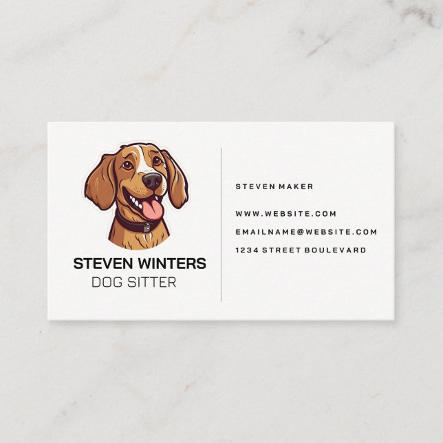 Happy Dog Smiling Business Card (Front)