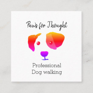 Happy Dog Walking / Dog Groomer Business Card