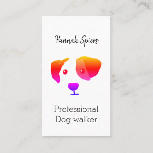 Happy Dog Walking / Dog Groomer Business Card