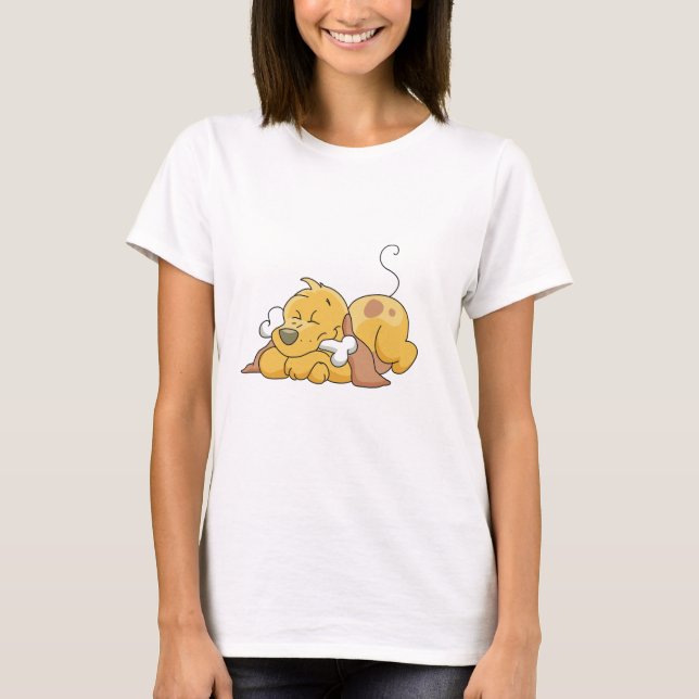 Happy Dog With Bone Tshirts and Gifts (Front)